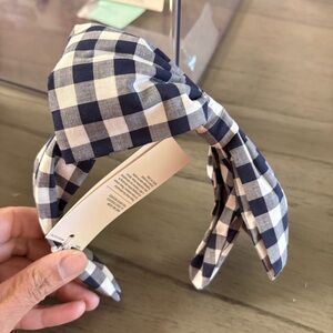 Janie and Jack navy check headband new